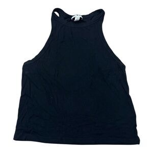 Topshop Black Ribbed Tank Top 10